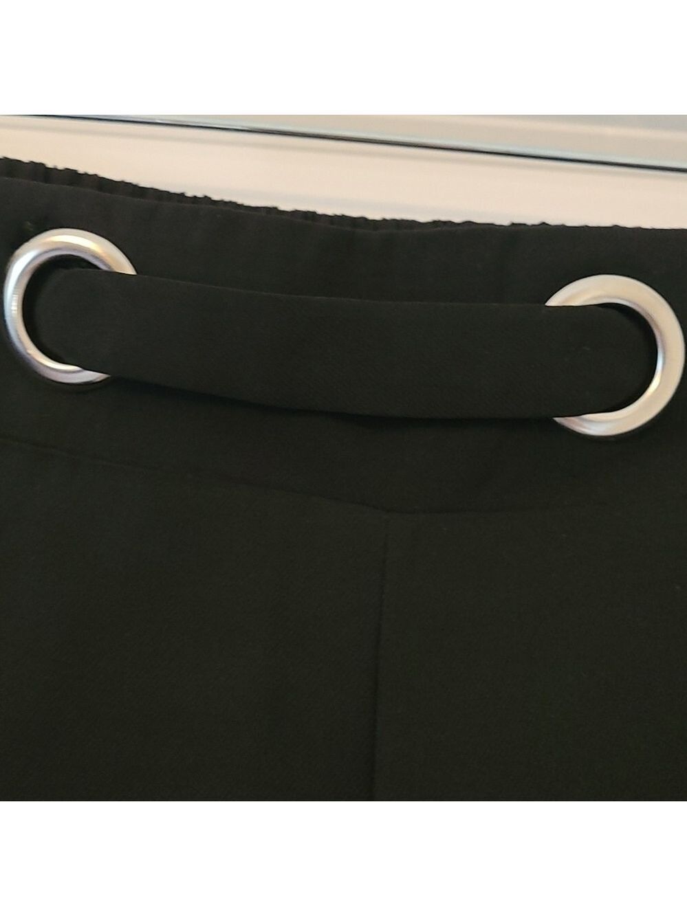 TRÏBE SOLID Black Sheer Culottes with Elastic Waistband Size Small NWT - Picture 7 of 11